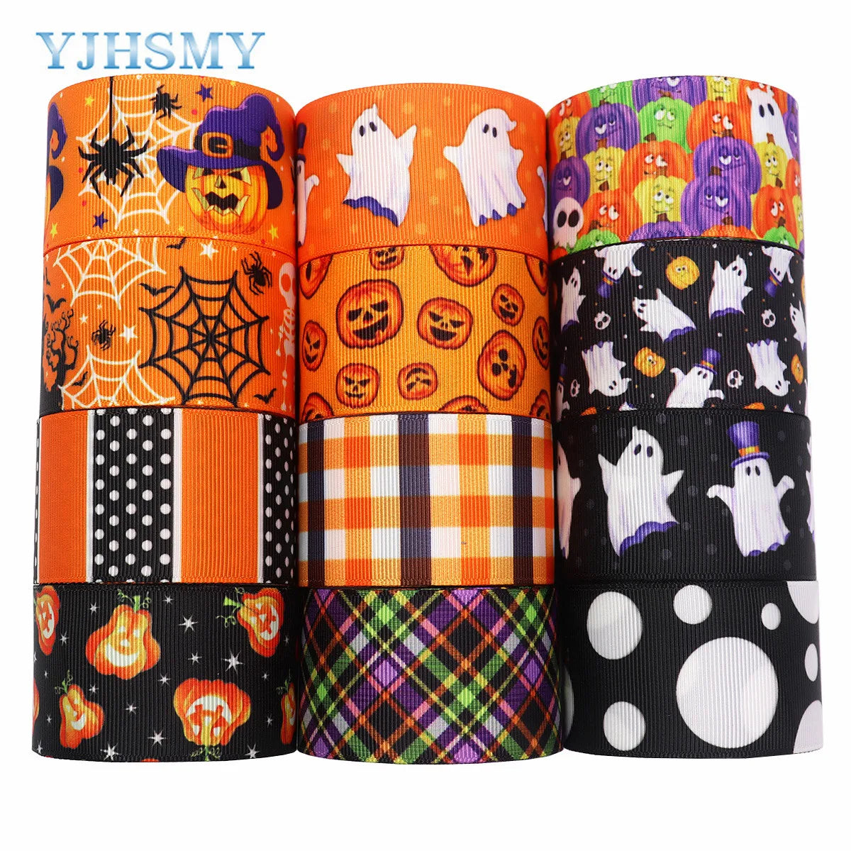 5 yards Halloween pumpkin Ribbon Printed Grosgrain Ribbons 1-1/2'' DIY Handmade Party Decoration Gift Packaging