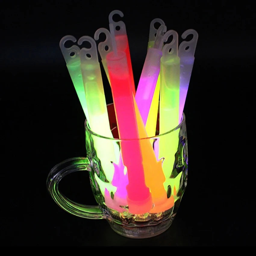 6inch Glow Sticks Party Glowstick Light Stick Chemical Fluorescent Halloween Hanging Decoraction Camping Emergency Lights