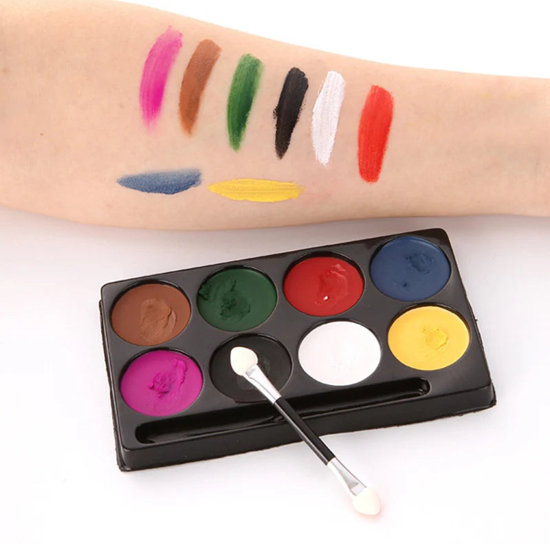 6 Colors Halloween Face Body Painting Non Toxic Safe Water Paint Oil Black Red Yellow Painting Cream Christmas Makeup Party Tool