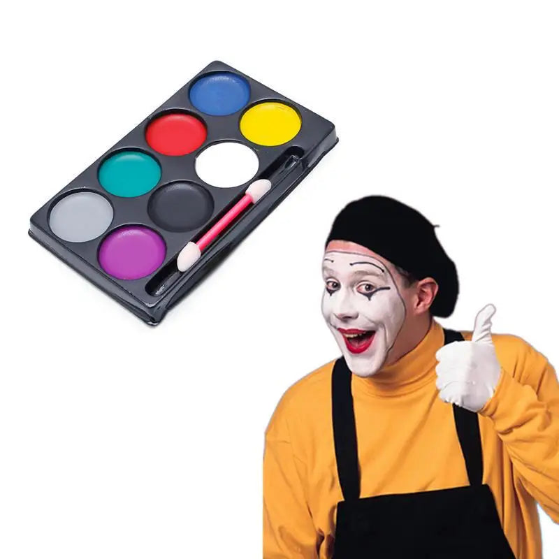 6 Colors Halloween Face Body Painting Non Toxic Safe Water Paint Oil Black Red Yellow Painting Cream Christmas Makeup Party Tool