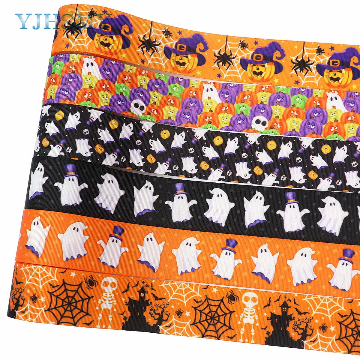 5 yards Halloween pumpkin Ribbon Printed Grosgrain Ribbons 1-1/2'' DIY Handmade Party Decoration Gift Packaging