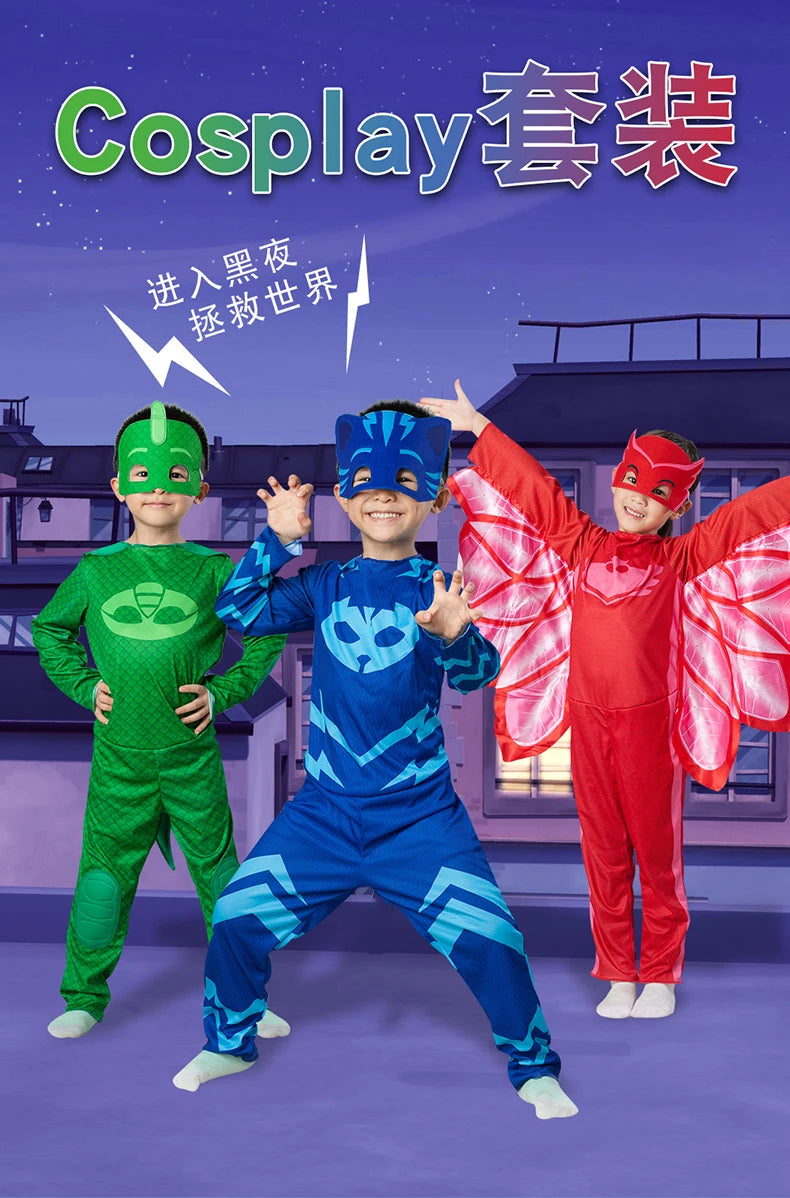 PJ Masks Toys for Children Christmas Halloween Cosplay Costume Anime Figires Catboy Gekko Owlette Birthday Party Kids Gifts