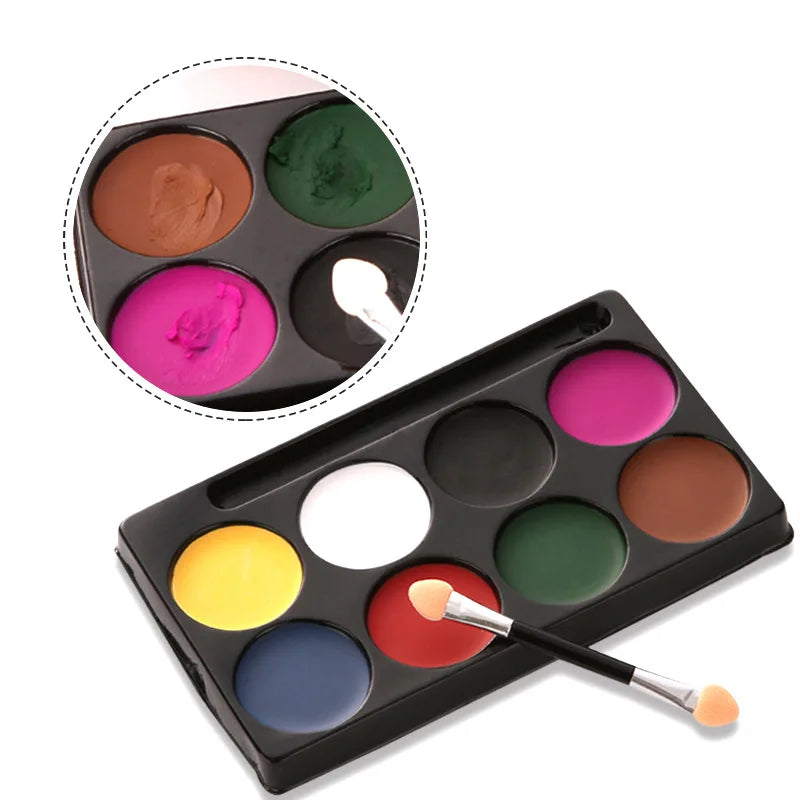 6 Colors Halloween Face Body Painting Non Toxic Safe Water Paint Oil Black Red Yellow Painting Cream Christmas Makeup Party Tool