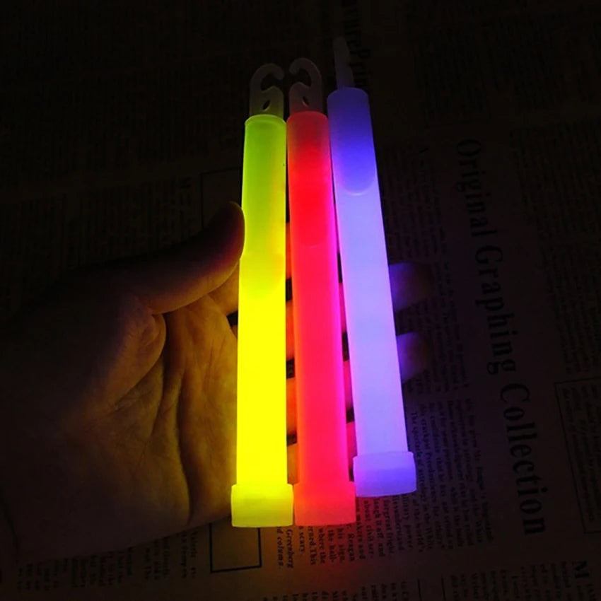 6inch Glow Sticks Party Glowstick Light Stick Chemical Fluorescent Halloween Hanging Decoraction Camping Emergency Lights