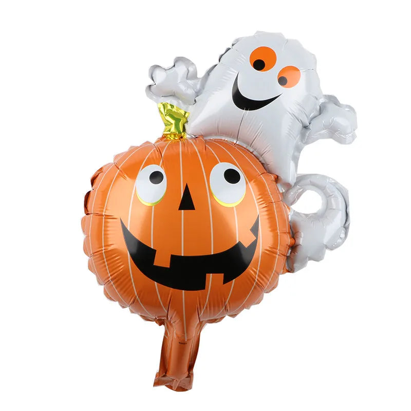 10pcs mini Halloween Pumpkin Ghost Balloons Decorations Spider Foil Balloons Inflatable Toys Bat Globos Halloween Party Supplies