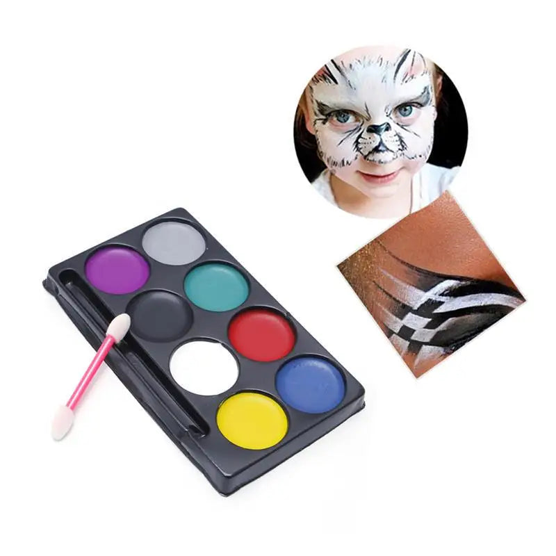 6 Colors Halloween Face Body Painting Non Toxic Safe Water Paint Oil Black Red Yellow Painting Cream Christmas Makeup Party Tool