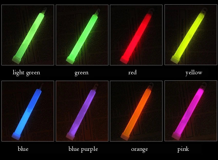 6inch Glow Sticks Party Glowstick Light Stick Chemical Fluorescent Halloween Hanging Decoraction Camping Emergency Lights