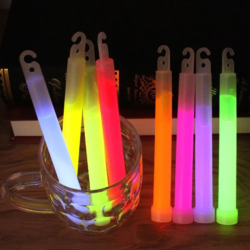 6inch Glow Sticks Party Glowstick Light Stick Chemical Fluorescent Halloween Hanging Decoraction Camping Emergency Lights