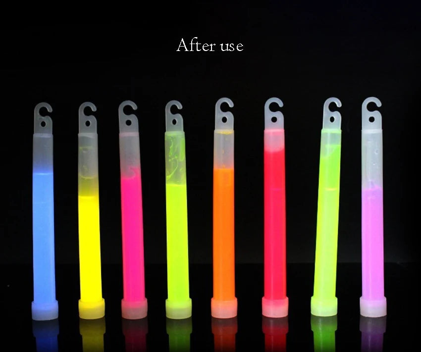 6inch Glow Sticks Party Glowstick Light Stick Chemical Fluorescent Halloween Hanging Decoraction Camping Emergency Lights