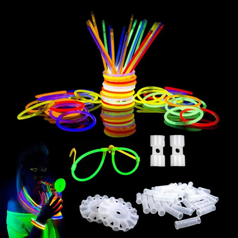 Glow Sticks Bulk Glowsticks Glow Stick Bracelets Necklaces Glow In The Dark Neon Party Easter Christmas Halloween Party Supplies