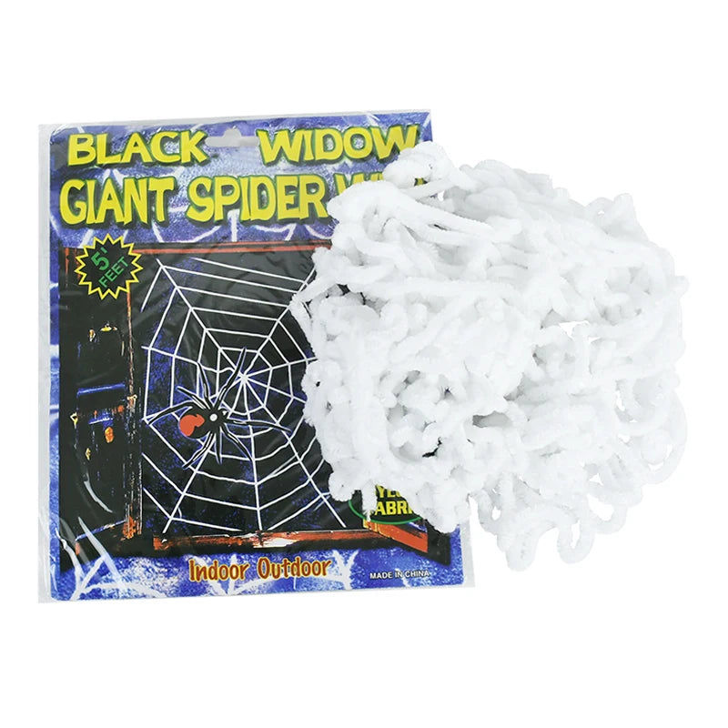 Halloween Spider Web Black White Giant Stretchy Cobweb For Haunted House Halloween Terror Party Props Decor Home Bar Decoration