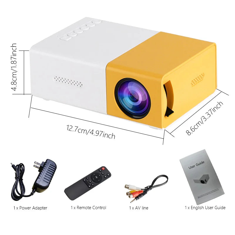 M100 HD Mini Projector Suitable Home Theater Outdoor Camp Compatible HD TV USB SD Stand Christmas Halloween Thanksgiving Gifts