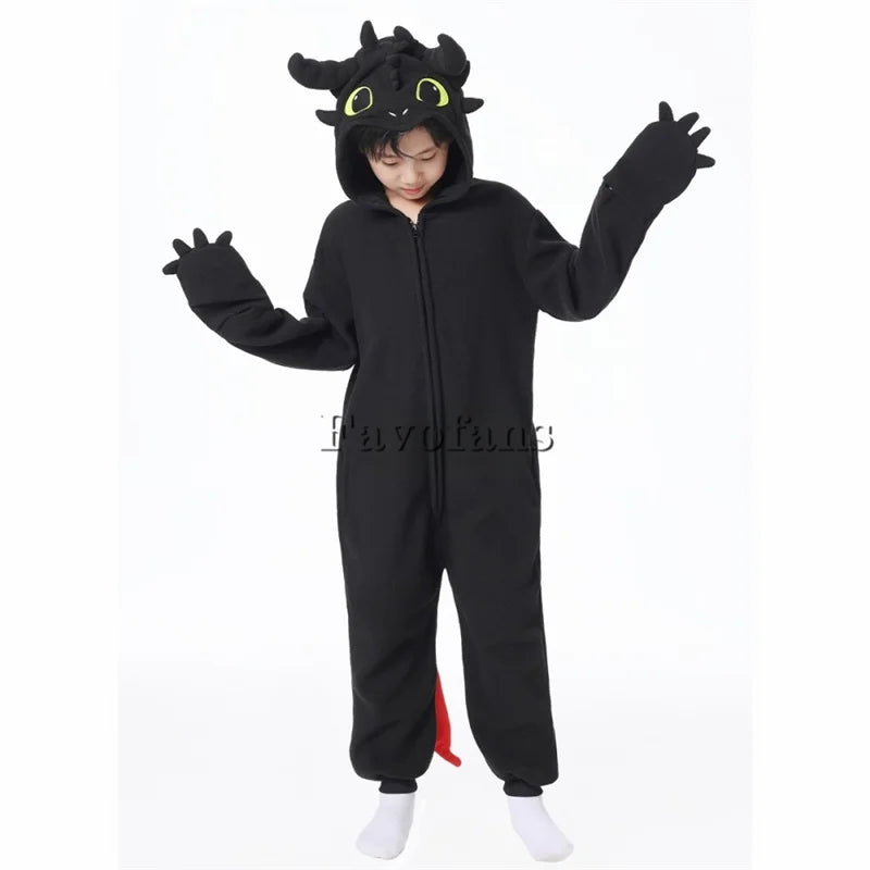 Kigurumi Onesie Cartoon Tothless Pajamas For Kids Adult Women Men Animal Pyjamas Homewear Halloween Cosplay Party Costume