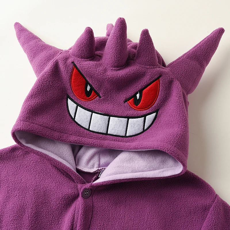 XXL Pokemon Cosplay Clothes Adults Gengar Onesies Kids Kigurumis Full Body Pajamas Christmas Sleepwear Whole Costume Halloween