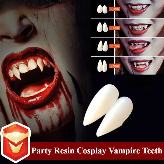 Suit Resin Vampire Teeth Fangs Halloween Props Diy Teeth Plus Glue Teeth Props Cosplay Environmentally Friendly Vampire Party