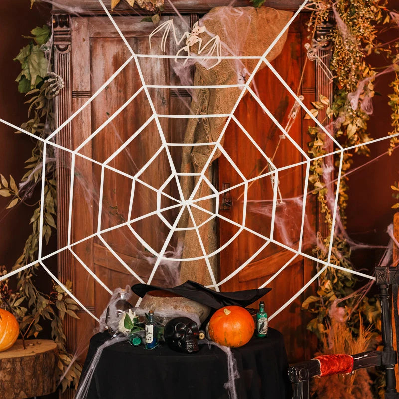 Halloween Spider Web Black White Giant Stretchy Cobweb For Haunted House Halloween Terror Party Props Decor Home Bar Decoration