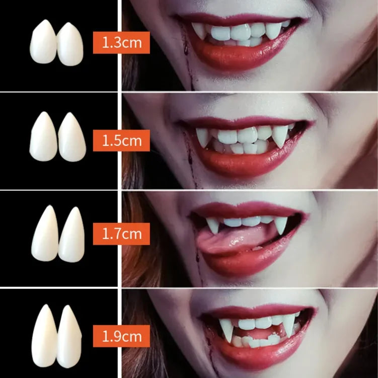 Suit Resin Vampire Teeth Fangs Halloween Props Diy Teeth Plus Glue Teeth Props Cosplay Environmentally Friendly Vampire Party