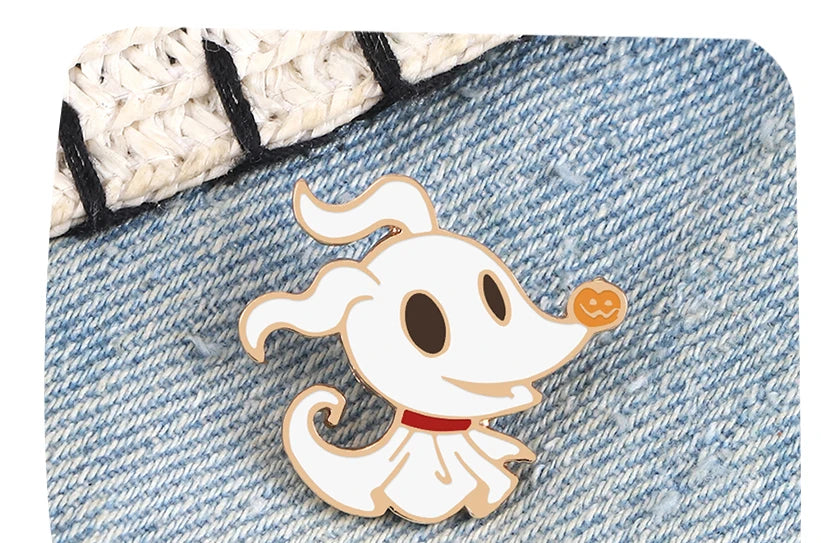 Halloween Party Enamel Brooches for Women Men Cute Ghost Pins Badges Cartoon Spooky Pet Clothes Pin Kids Backpacks Jewelry Gifts