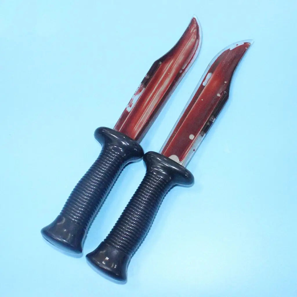 Halloween Decorations Fake Blood Knife Plastic Toys