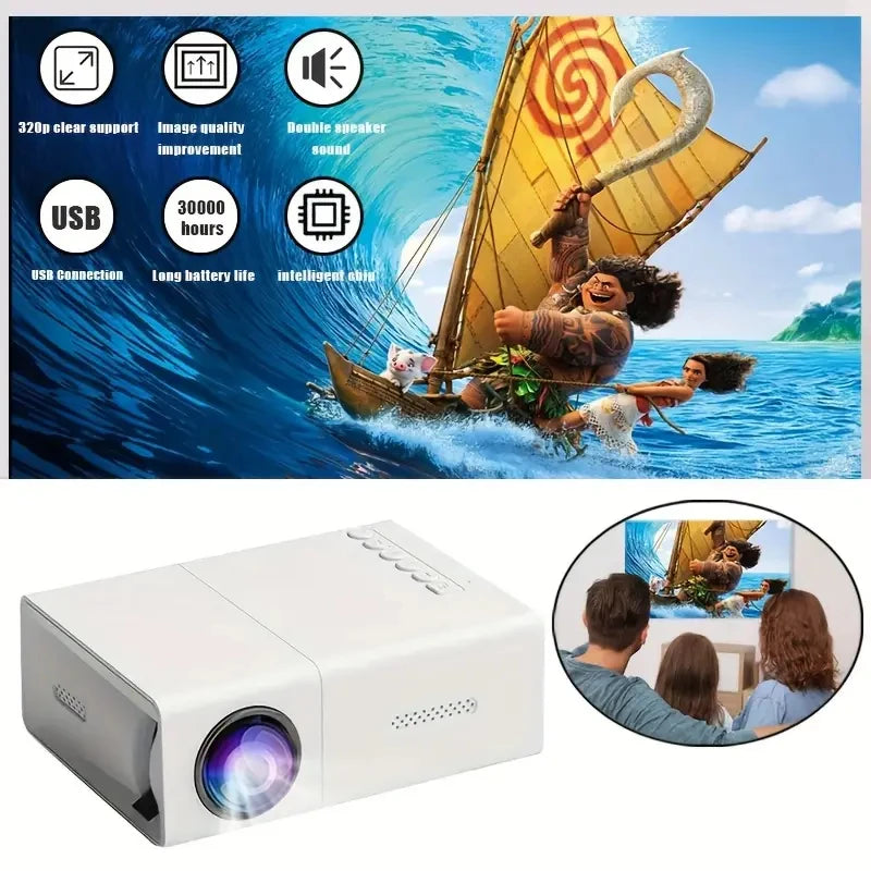 M100 HD Mini Projector Suitable Home Theater Outdoor Camp Compatible HD TV USB SD Stand Christmas Halloween Thanksgiving Gifts