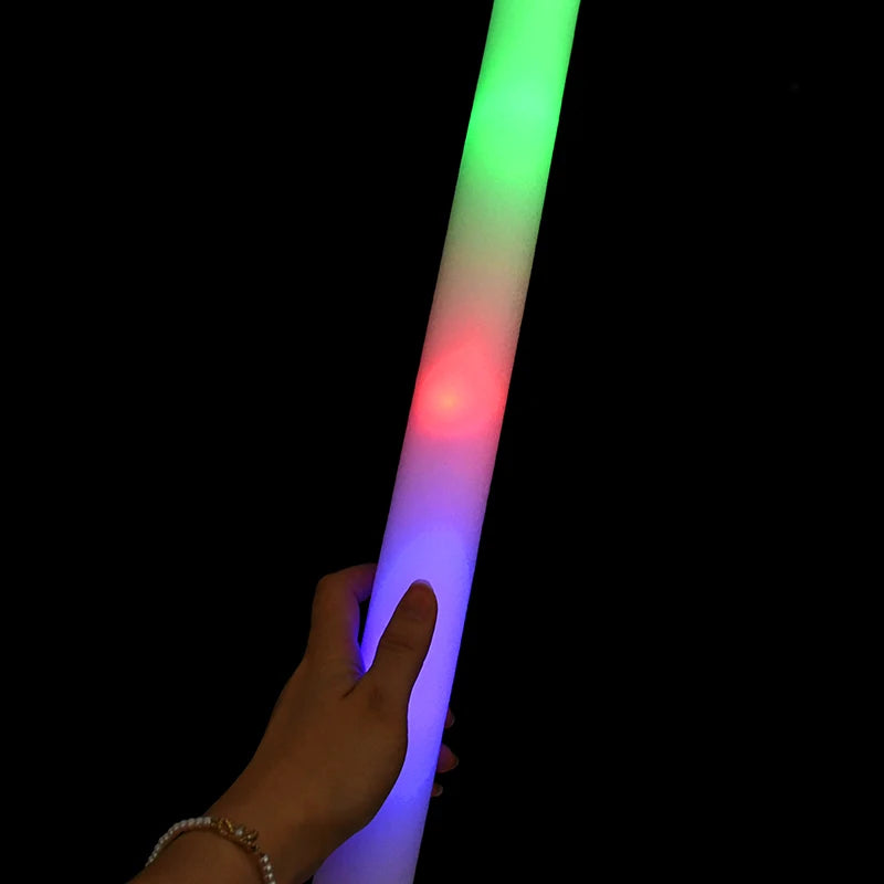 5pcs Light-Up LED Colorful Foam Sticks Sponge Glowsticks Cheer Tube RGB LED Glow In The Dark Light for Festival Party Supplies 8