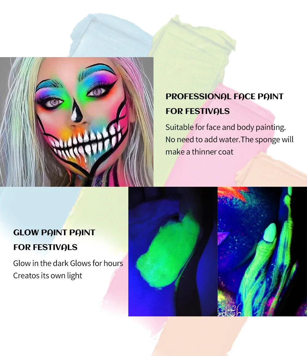 8 Colors Halloween Makeup Body Face Paint Make Up Kids Face Cosmetics Party Make Up Paint Professional Faces Durable Gadgets