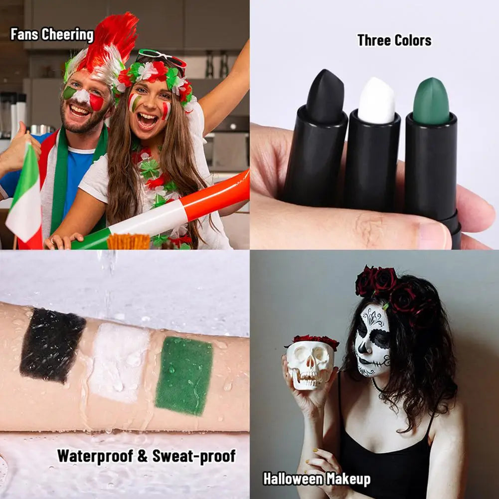 Eye Black Painting Sticks Sports Face Body Paint Stick For Football Softboll Kids Adults Halloween Party Stage Face Makeup V6R8