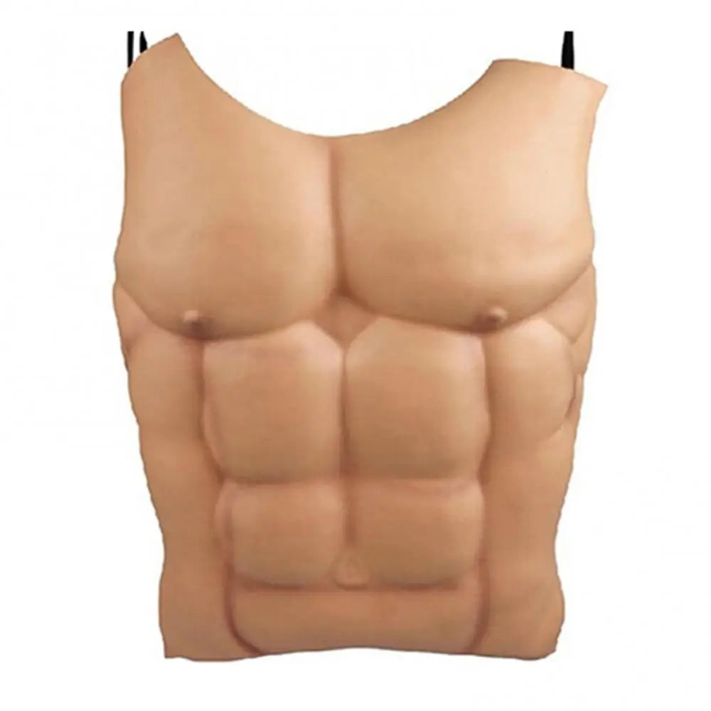 EVA Nude Skin False Muscle Masquerade Costume Tricky Prop Cosplay Fake Macho Chest Abdominal Muscles Halloween Party Diy Decor