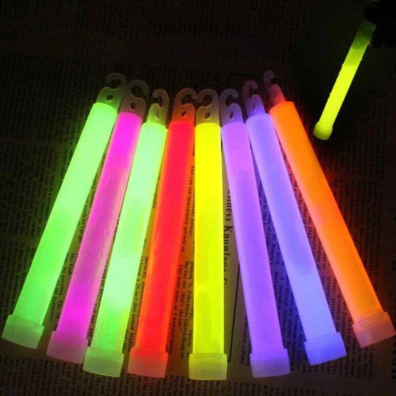 6inch Glow Sticks Party Glowstick Light Stick Chemical Fluorescent Halloween Hanging Decoraction Camping Emergency Lights