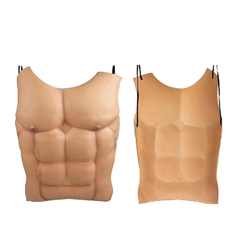 EVA Nude Skin False Muscle Masquerade Costume Tricky Prop Cosplay Fake Macho Chest Abdominal Muscles Halloween Party Diy Decor