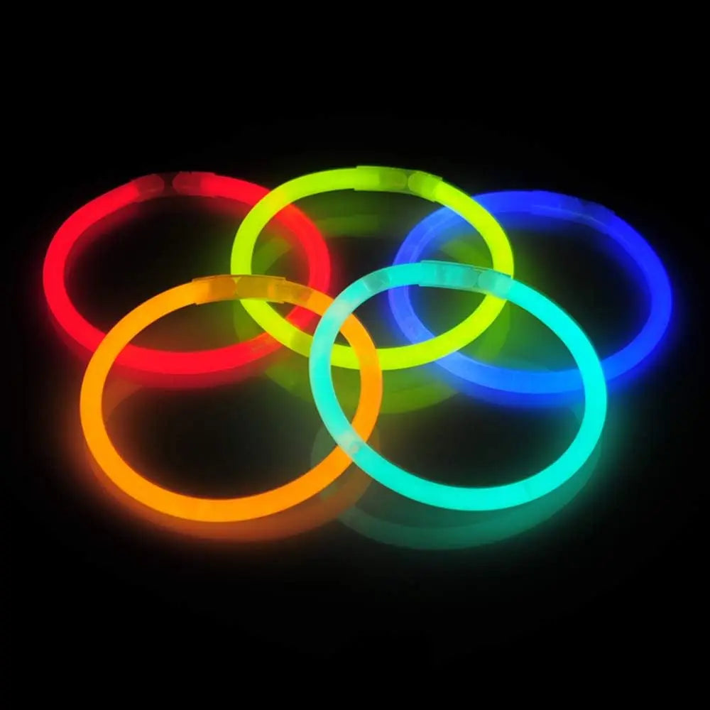 800 Pcs Bulk 8" Glowsticks Bracelets Necklaces, Glow in the Dark Neon Easter, Christmas, Halloween, Football Party Supplies Pack