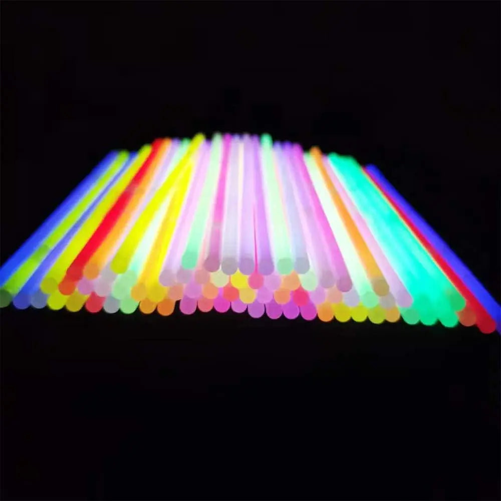 800 Pcs Bulk 8" Glowsticks Bracelets Necklaces, Glow in the Dark Neon Easter, Christmas, Halloween, Football Party Supplies Pack