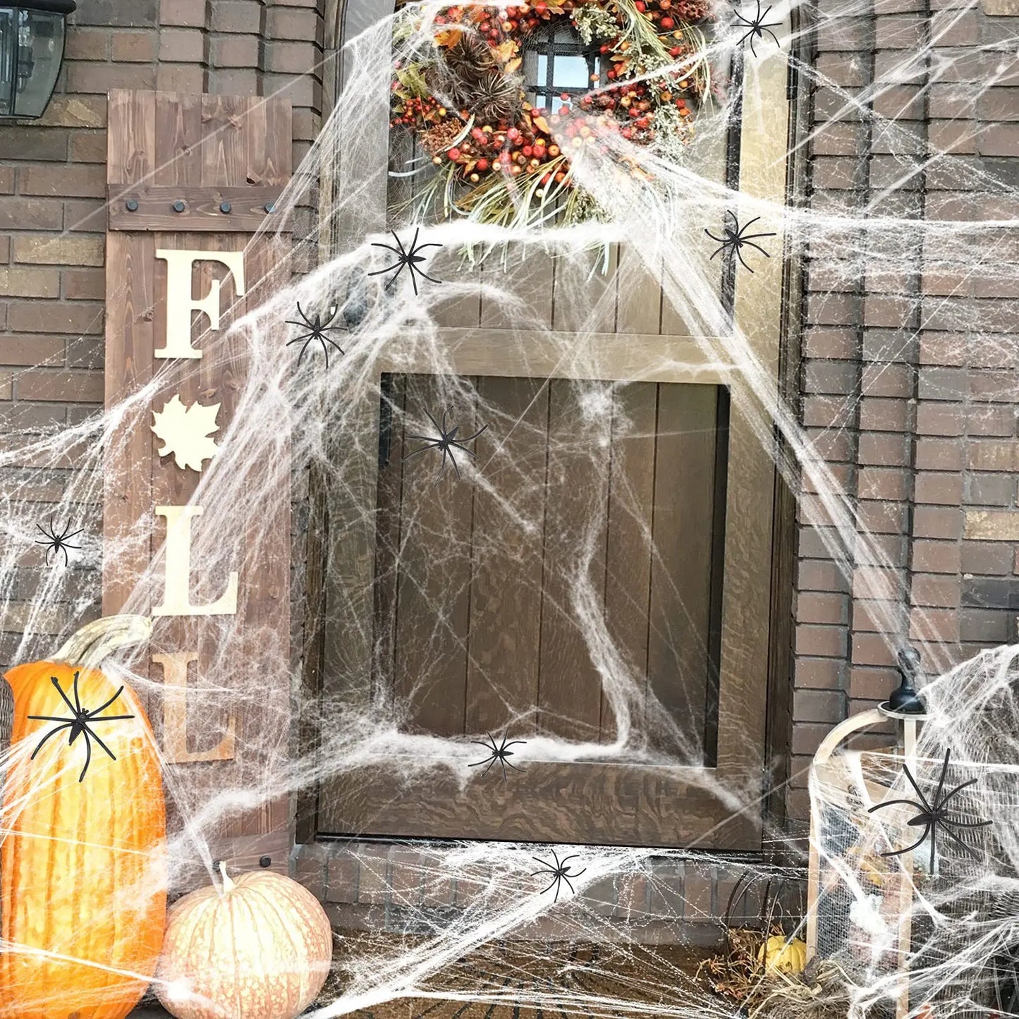 Halloween Decoration Party Accessories Decorations for Events Scream Festa Spider Web Black Outdoor Props Haunted House Spider