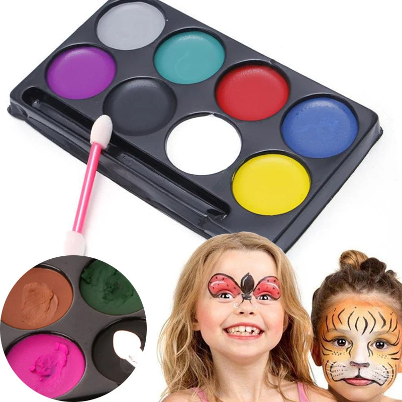 6 Colors Halloween Face Body Painting Non Toxic Safe Water Paint Oil Black Red Yellow Painting Cream Christmas Makeup Party Tool