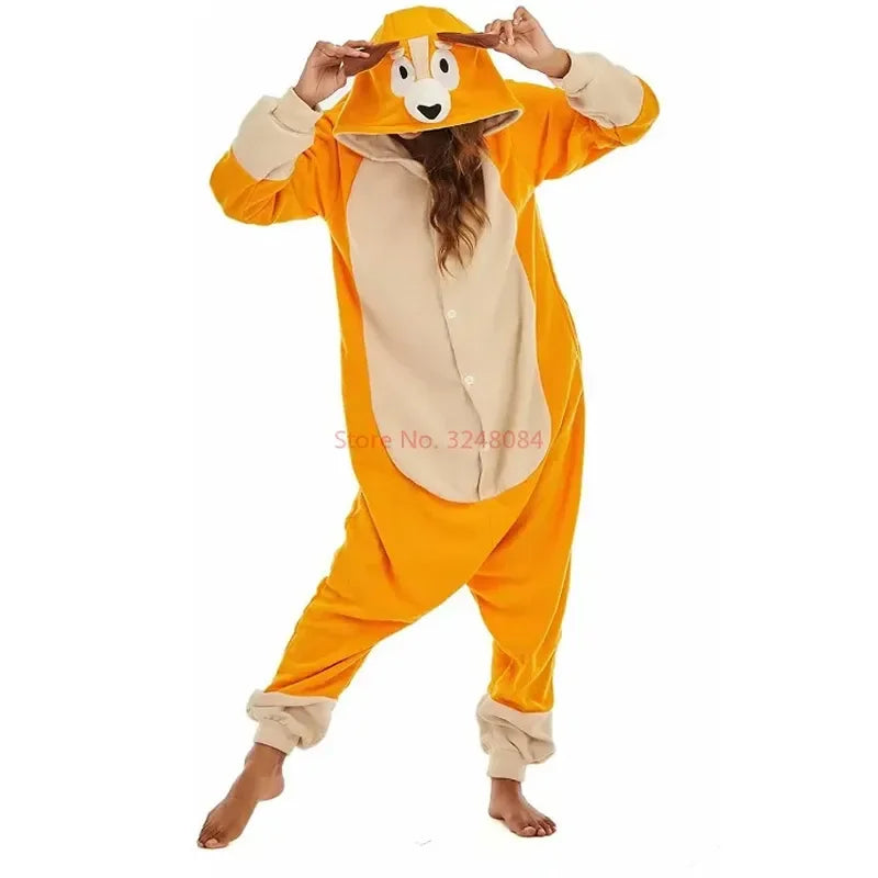 New 2024 Cute Bourrouilh And Bingo Christmas Halloween Party Jumpsuit Kigurumi Cartoon Casual Cosplay Pajamas