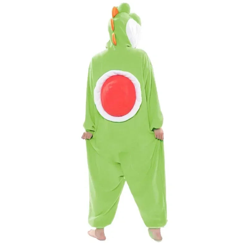 Super Mari0 LUIGI Yoshi Onesie Frog Cosplay Costume Kigurumi Halloween Christmas Fleece Pajama LOVERS Full Body Homewear GIFT