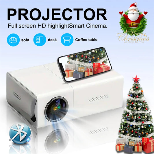 M100 HD Mini Projector Suitable Home Theater Outdoor Camp Compatible HD TV USB SD Stand Christmas Halloween Thanksgiving Gifts