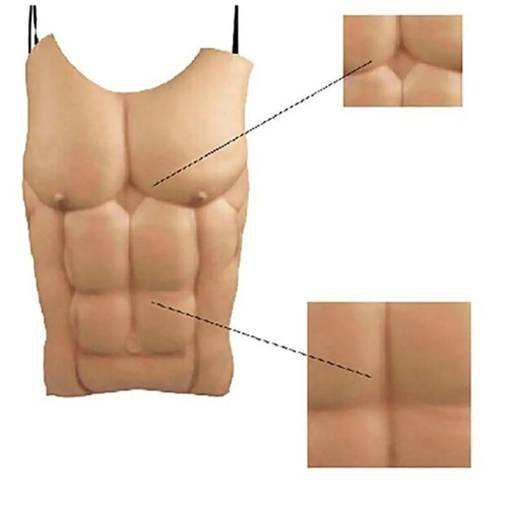 EVA Nude Skin False Muscle Masquerade Costume Tricky Prop Cosplay Fake Macho Chest Abdominal Muscles Halloween Party Diy Decor