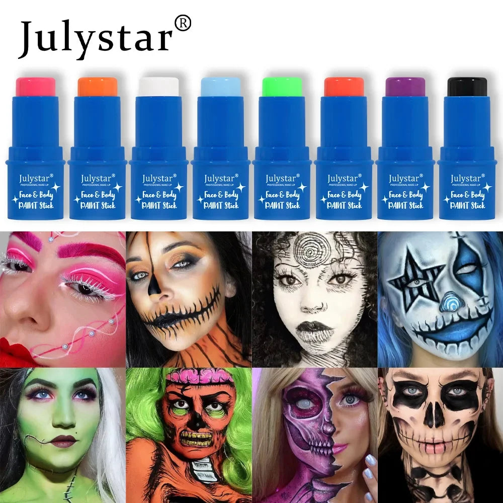 8 Colors Halloween Makeup Body Face Paint Make Up Kids Face Cosmetics Party Make Up Paint Professional Faces Durable Gadgets